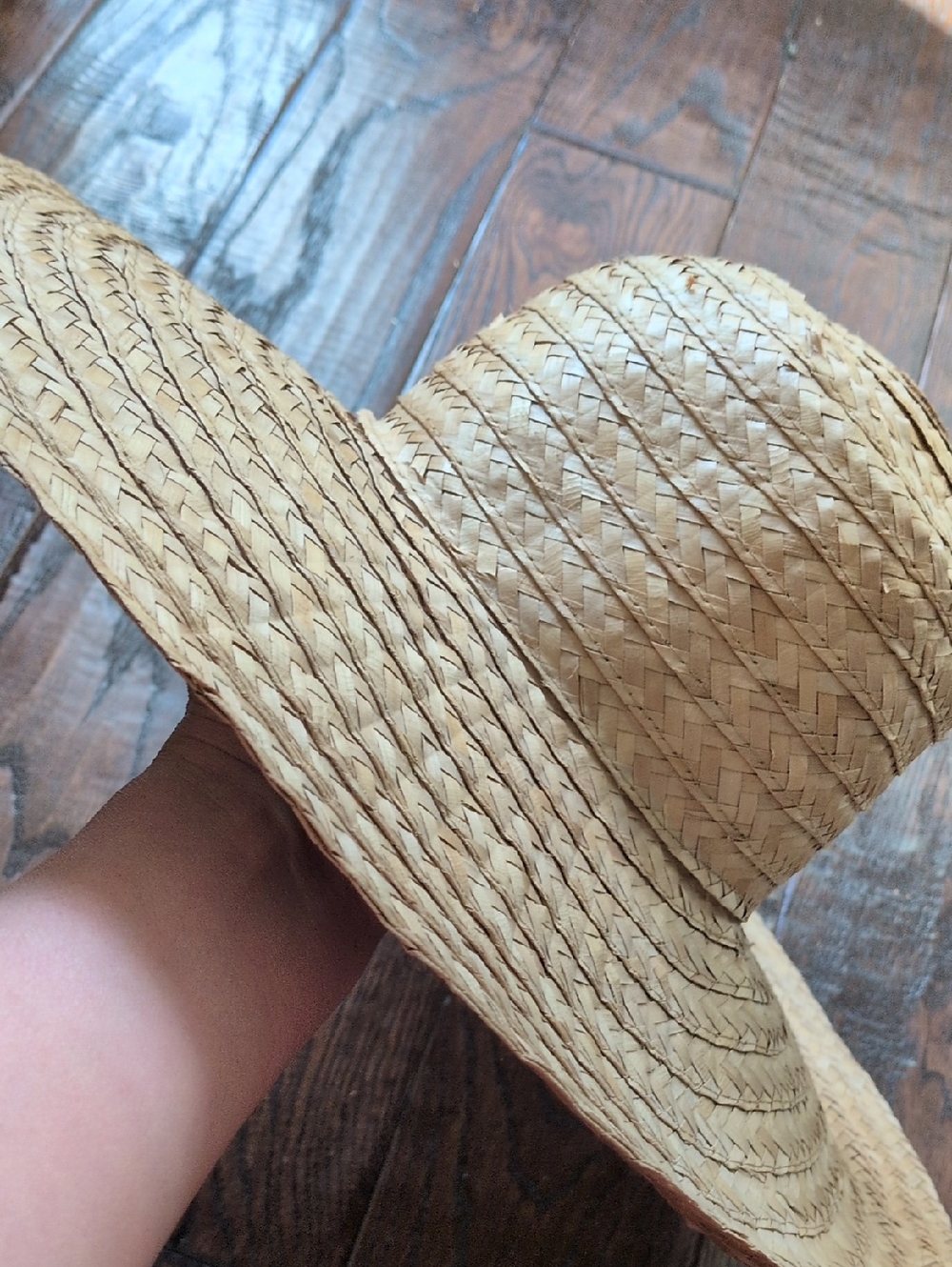 J. CREW I Vintage Woven Straw Wide Brim Sun Hat - Picture 6 of 10